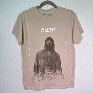 Taylor Swift Shirt Womens Small Folklore Album Tee TShirt Official Merch Swifty